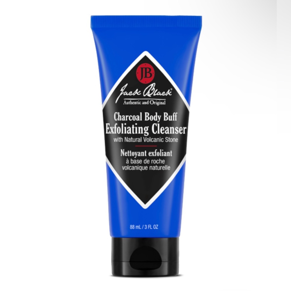Jack Black Charcoal Body Buff Exfoliating Cleanser Volcanic Blue NWT 3 Oz